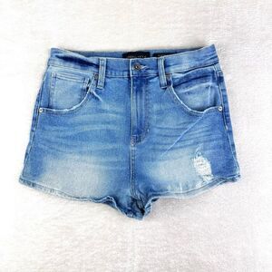 Kendall + Kylie Shorts Women’s 9/28 Blue Drifter High‎ Rise Short Shorts Stretch